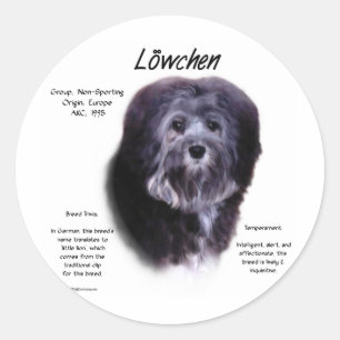 Löwchen History Design Classic Round Sticker