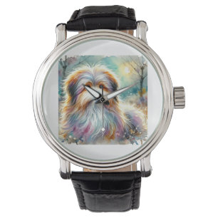 Lowchen Little Lion Dog 100924AREF128 - Watercolor Watch
