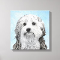 Lowchen Painting - Cute Original Dog Art