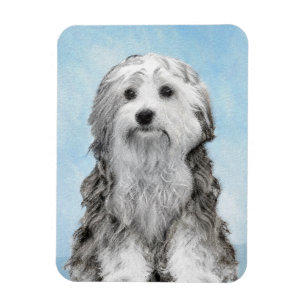 Lowchen Painting - Cute Original Dog Art Magnet