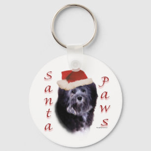 Lowchen Santa Paws Key Ring