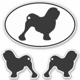 Lowchen Silhouettes Dog Breed Vinyl Sticker Set