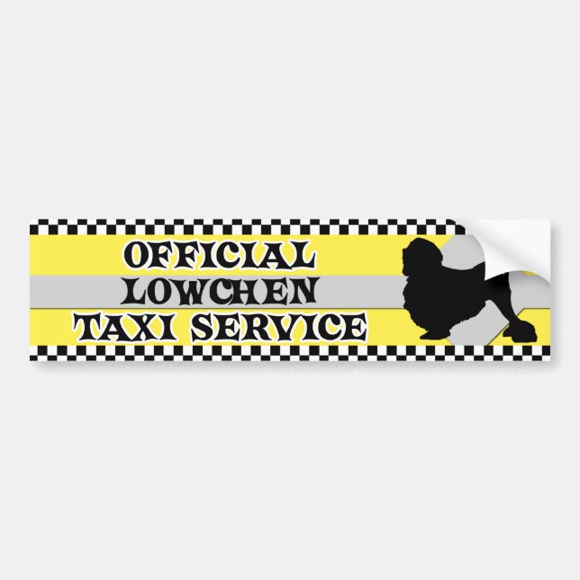 Lowchen Taxi Service Bumper Sticker (Front)