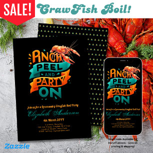 Lowcountry Boil Crawfish Party Invitation