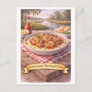 Lowcountry Shrimp & Grits (American Food Series) Postcard