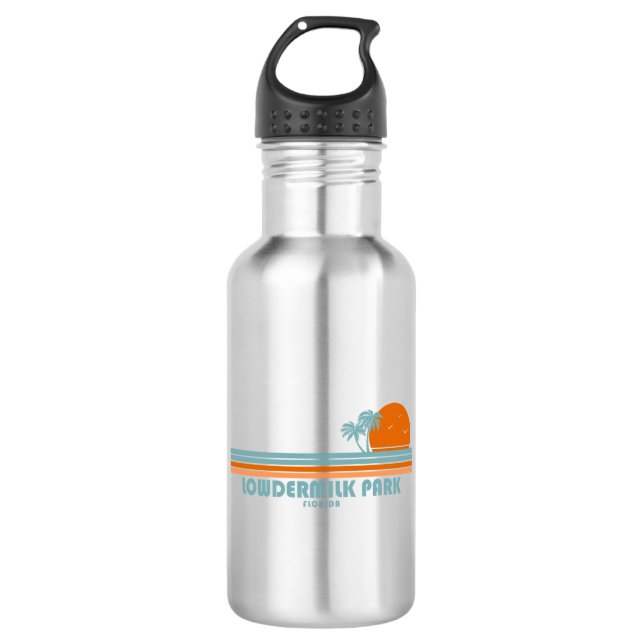 Lowdermilk Park Naples Florida Sun Palm Trees 532 Ml Water Bottle (Front)