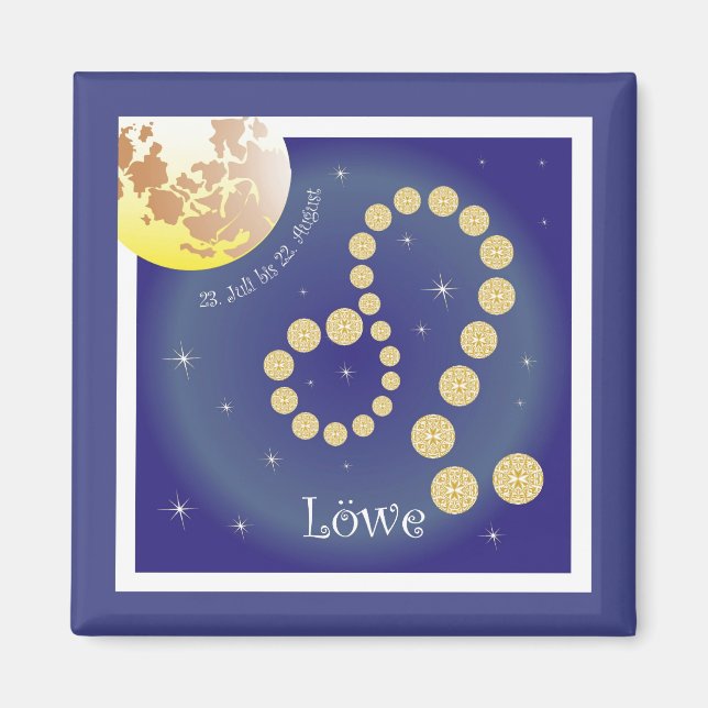 Löwe 23. Juli bis 22. August Magnet (Front)