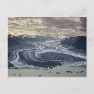 Lowell Glacier flows into the Alsek River in Postcard