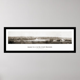 Lowell MA Panorama Photo 1874 Poster