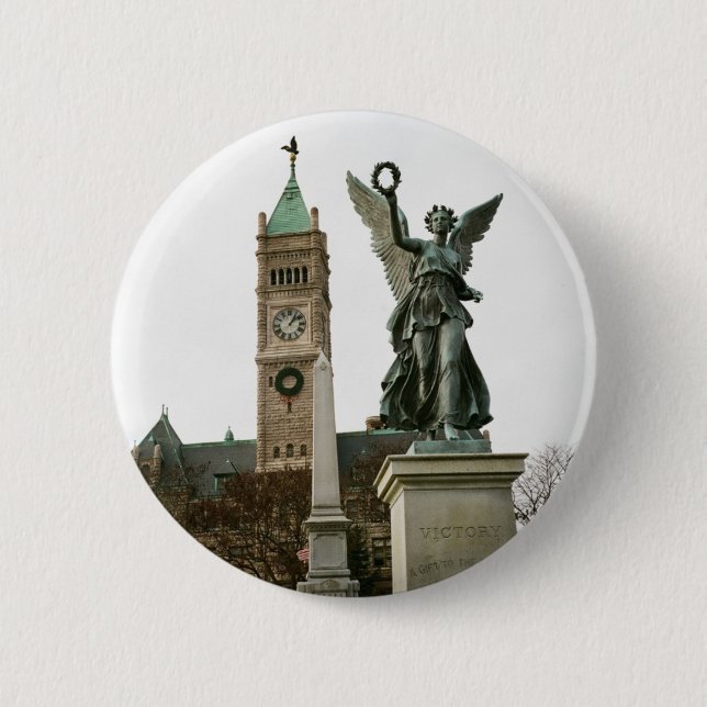 LOWELL MASSACHUSETTS CITY HALL BUTTON (Front)
