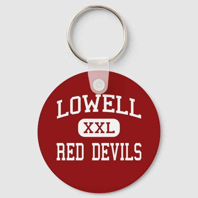 Lowell - Red Devils - High School - Lowell Indiana Key Ring (Front)