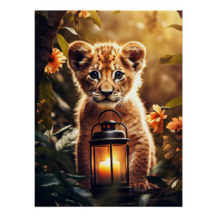 Löwenjunges Poster