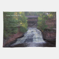 Lower Amnicon Falls kitchen towel