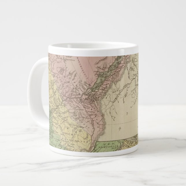 Lower Canada and New Brunswick Large Coffee Mug (Front Left)