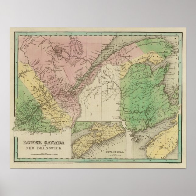 Lower Canada and New Brunswick Poster (Front)