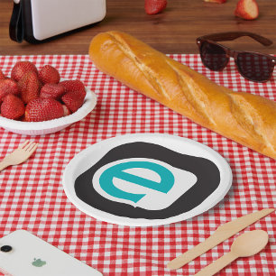 Lower Case E Paper Plates