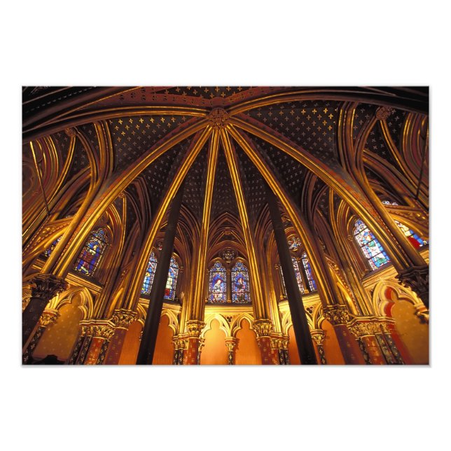 Lower chapel of La Sainte-Chapelle, Paris, Photo Print (Front)