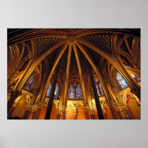 Lower chapel of La Sainte-Chapelle, Paris, Poster