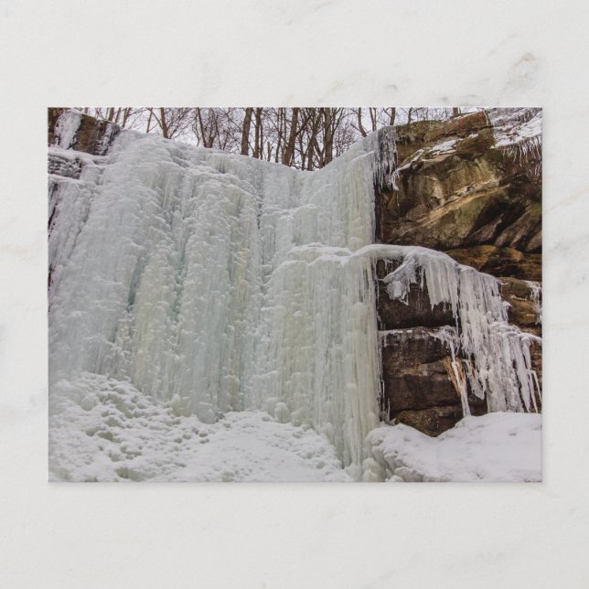 Lower Dundee Falls Frozen in Winter, Dundee, Ohio Postcard (Front)
