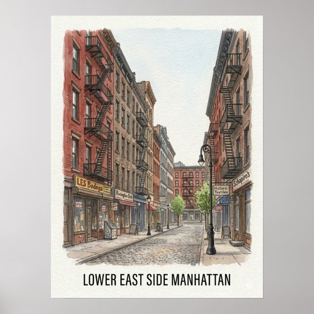 Lower East Side Manhattan Poster (Front)