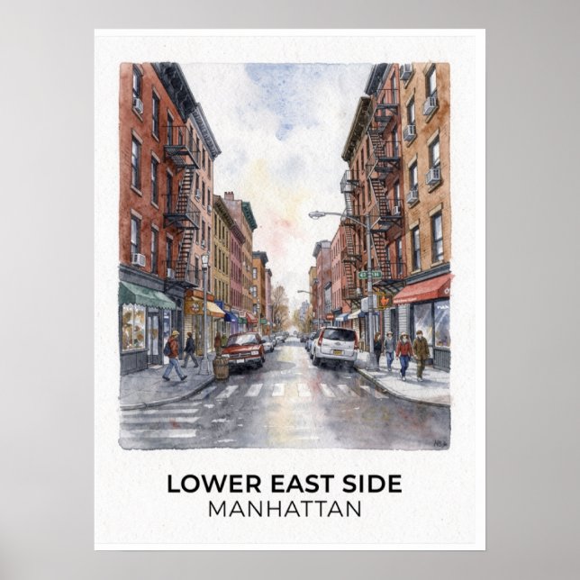 Lower East Side Manhattan Poster (Front)