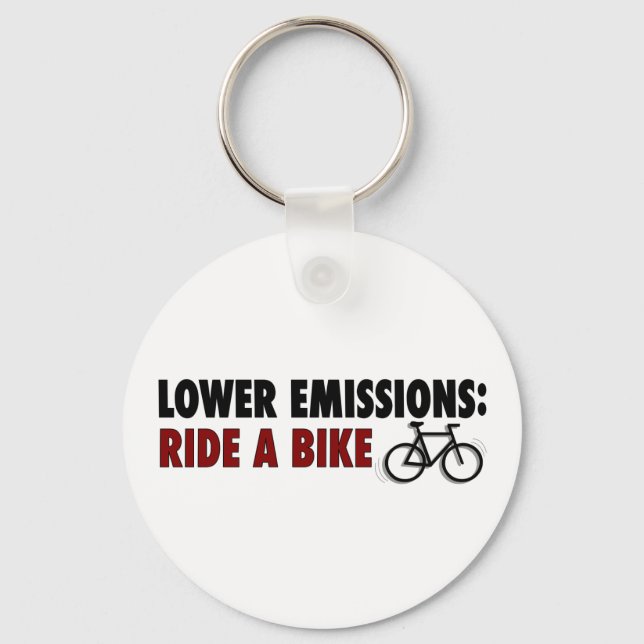 Lower Emissions Ride A Bike Key Ring (Front)
