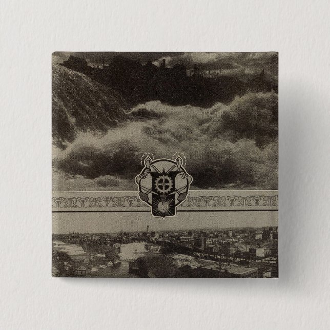 Lower Falls, Spokane 15 Cm Square Badge (Front)