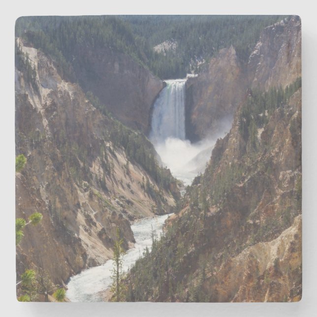 Lower Falls Yellowstone Stone Coaster (Front)