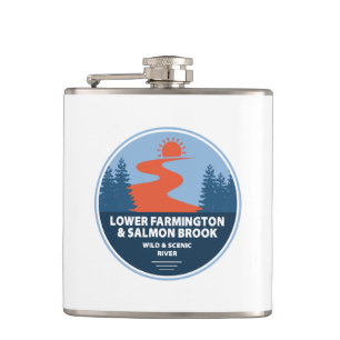 Lower Farmington & Salmon Brook Wild And Scenic Ri Hip Flask