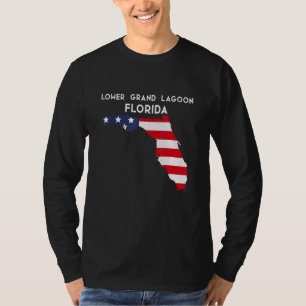 Lower Grand Lagoon Florida USA State America Trave T-Shirt