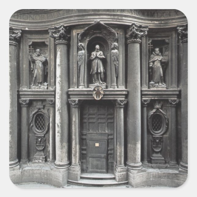 Lower half of the facade, 1637-41 square sticker (Front)