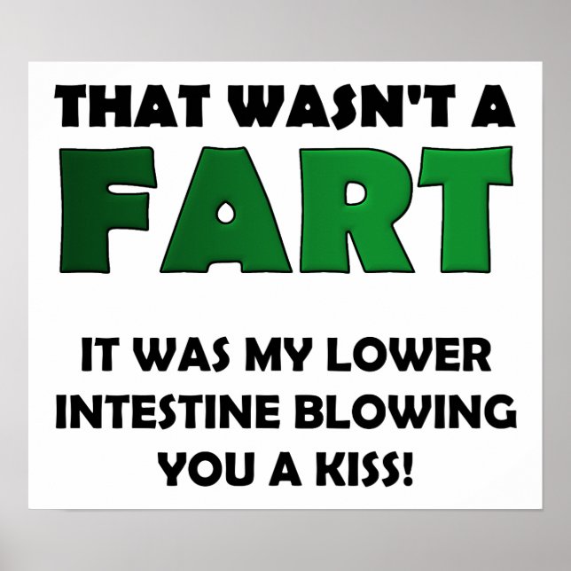 Lower Intestine Kiss Funny Poster (Front)
