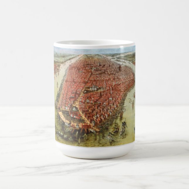 Lower Manhattan art Coffee Mug (Center)