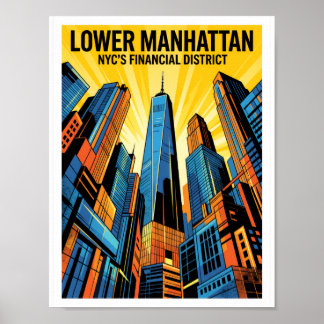 Lower Manhattan NYC Poster