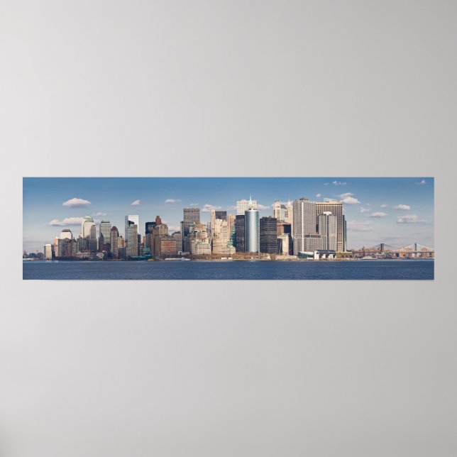 Lower Manhattan Skyline Panoramic  2006 Print (Front)
