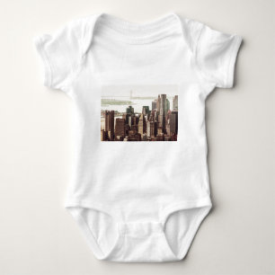 Lower Manhattan Skyline - View from Midtown Baby Bodysuit