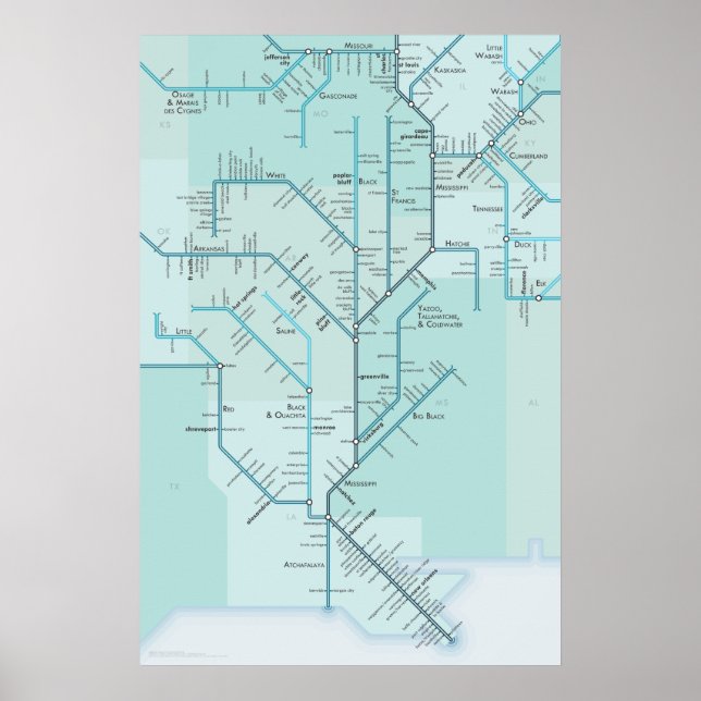 Lower Mississippi 20" x 30" Poster (Front)