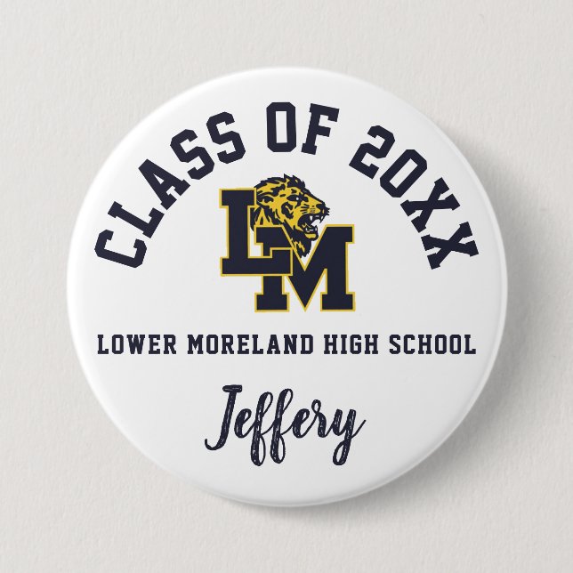 Lower Moreland High School Button Logo Custom (Front)