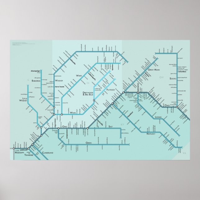 Lower Ohio 30" x 20" Poster (Front)