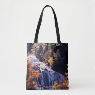 Lower Potato River Falls all over tote bag
