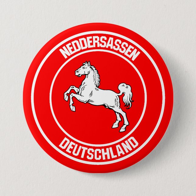Lower Saxony Round Emblem 7.5 Cm Round Badge (Front)