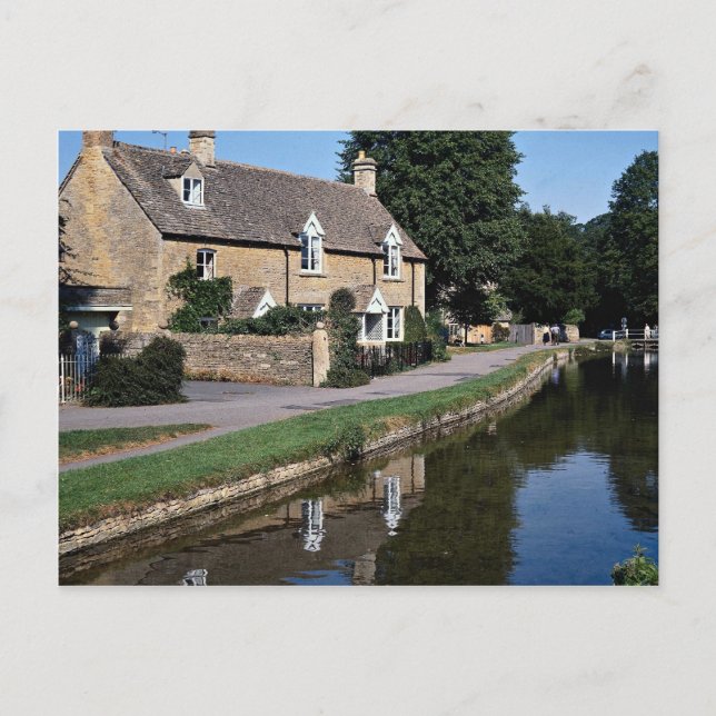 Lower Slaughter River Ewe, Cotswolds, England Postcard (Front)