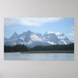 Lower Sunwapta Falls Landscape Poster
