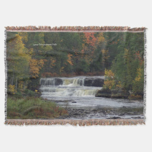 Lower Tahquamenon Falls throw blanket