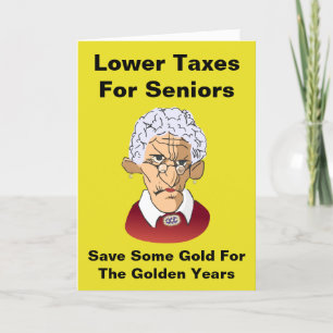 Lower Taxes For Seniors Card