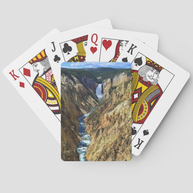 Lower Yellowstone Falls, Yellowstone National Park Playing Cards (Back)