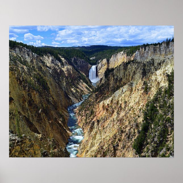 Lower Yellowstone Falls, Yellowstone National Park Poster (Front)