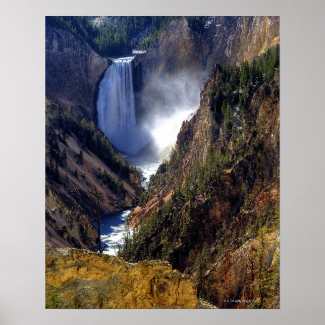 Lower Yellowstone Falls, Yellowstone National Poster (Front)