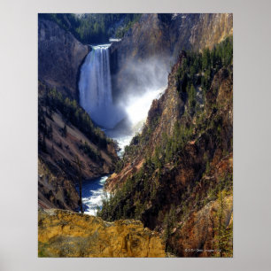 Lower Yellowstone Falls, Yellowstone National Poster