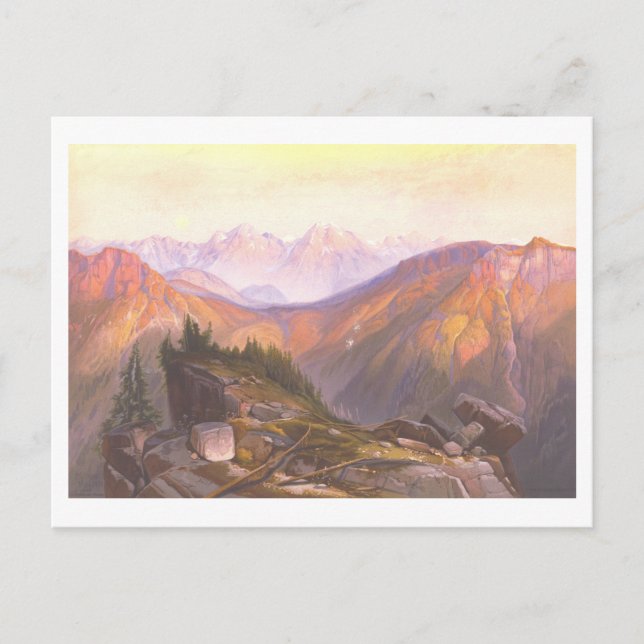 Lower Yellowstone Range Vintage Prang Lithograph Postcard (Front)